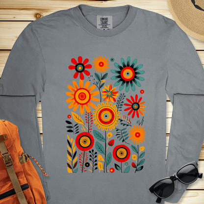 Boho Flowers Long Sleeve Tshirt