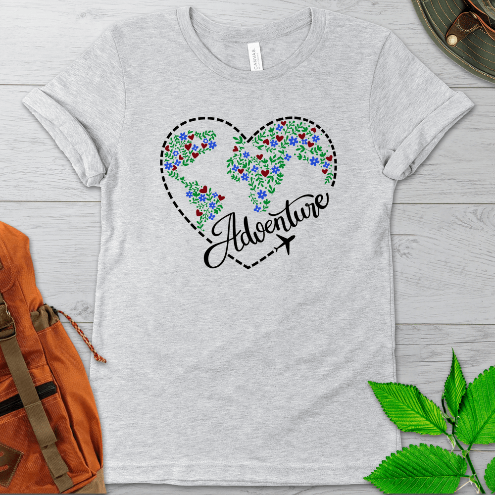 Travel Colorful Adventure Heart Tshirt