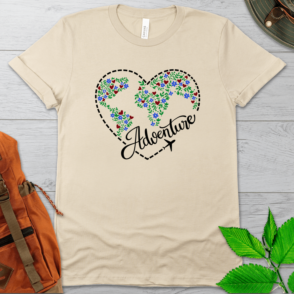 Travel Colorful Adventure Heart Tshirt