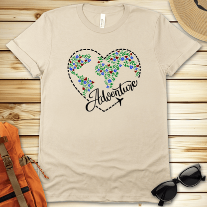Travel Colorful Adventure Heart Tshirt