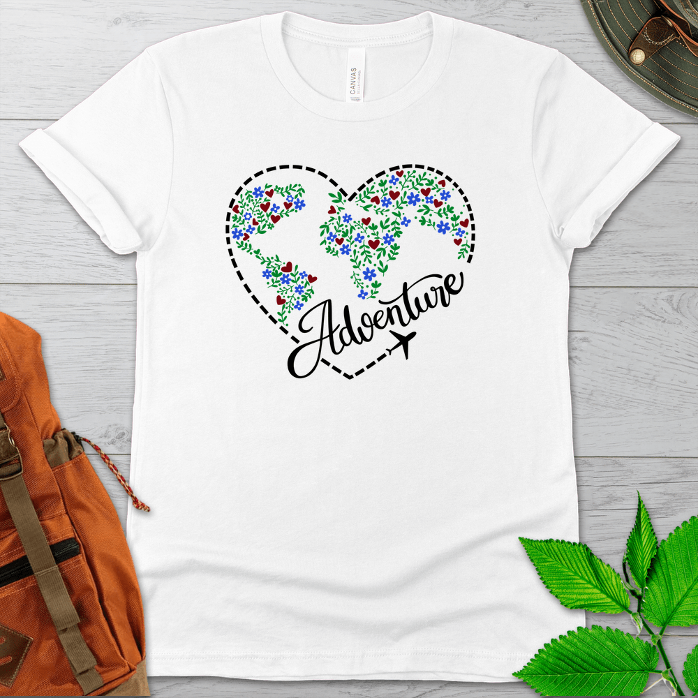 Travel Colorful Adventure Heart Tshirt