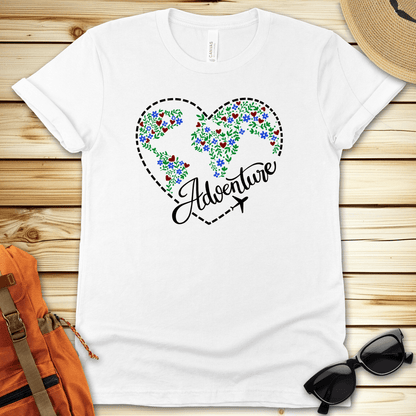 Travel Colorful Adventure Heart Tshirt