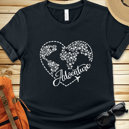 Travel Adventure Heart Tshirt