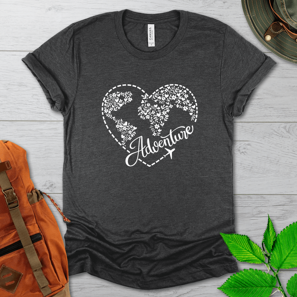 Travel Adventure Heart Tshirt