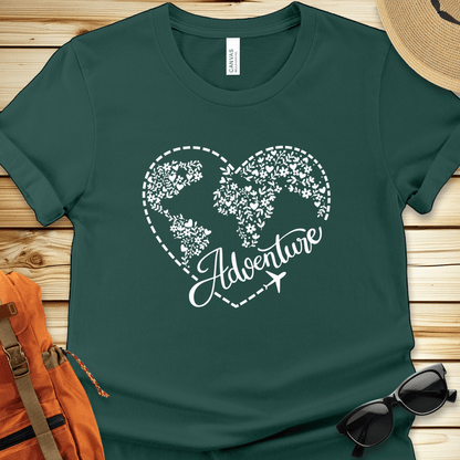 Travel Adventure Heart Tshirt