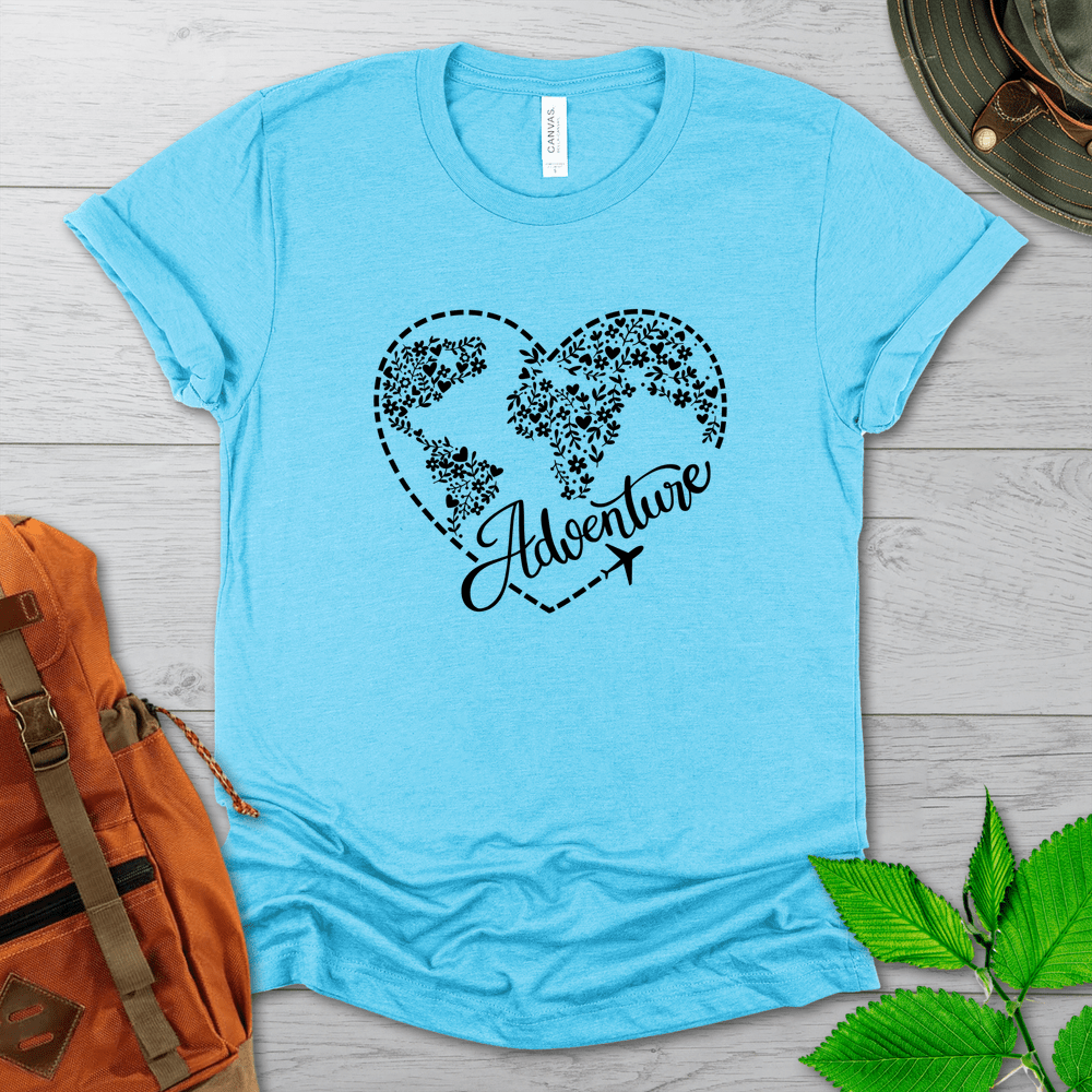 Travel Adventure Heart Tshirt