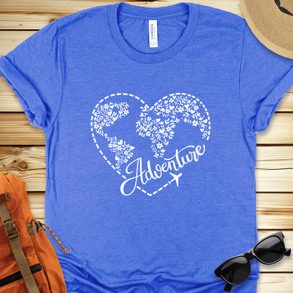 Travel Adventure Heart Tshirt