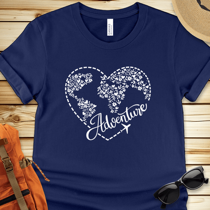 Travel Adventure Heart Tshirt