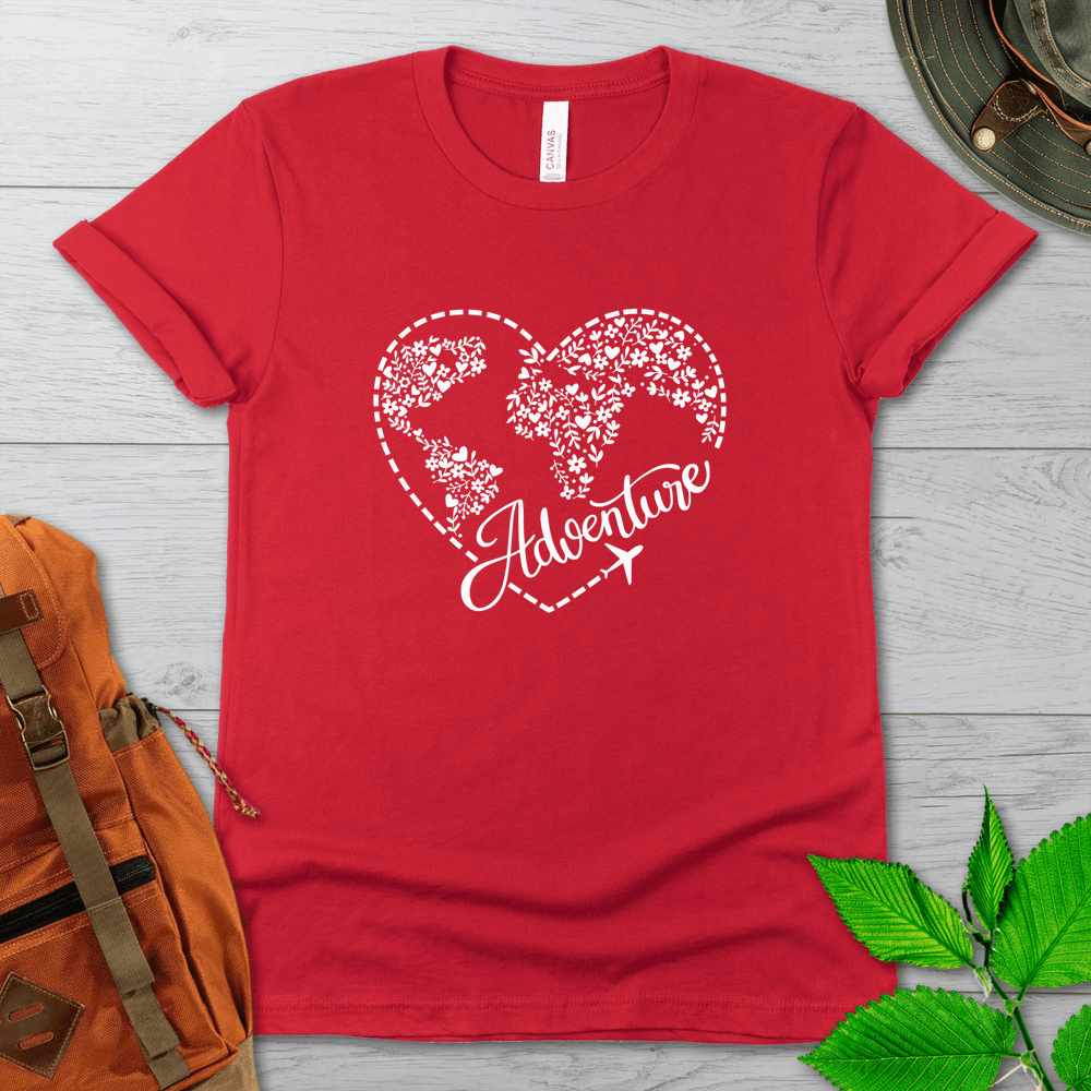 Travel Adventure Heart Tshirt