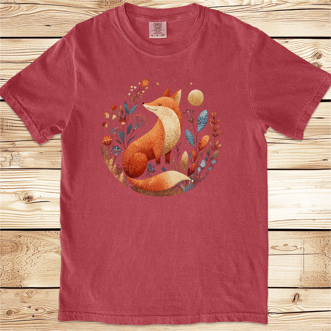 Fox and Flowers Relaxed Fit Tee - Ramblin Road