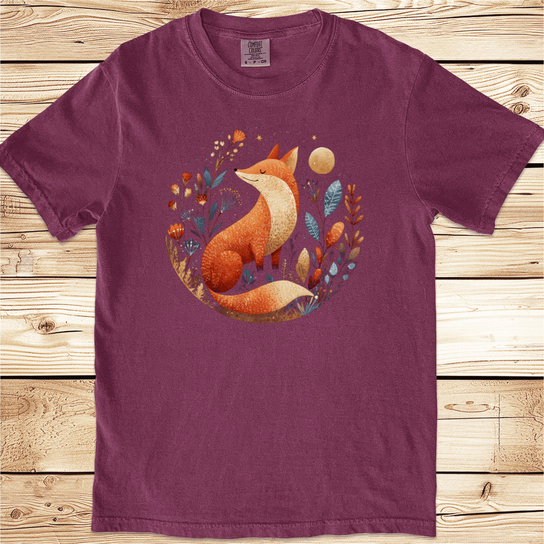 Fox and Flowers Relaxed Fit Tee - Ramblin Road