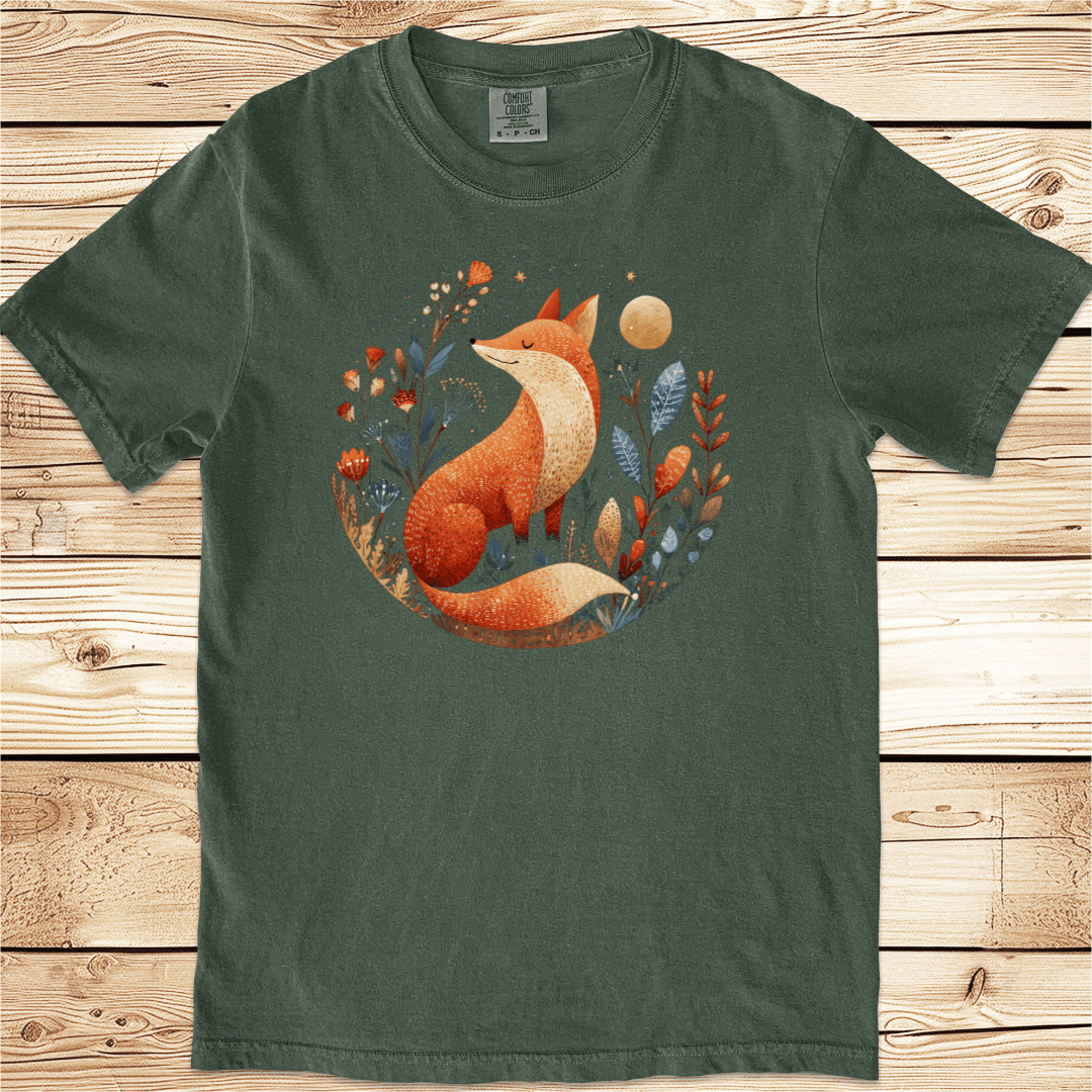 Fox and Flowers Relaxed Fit Tee - Ramblin Road