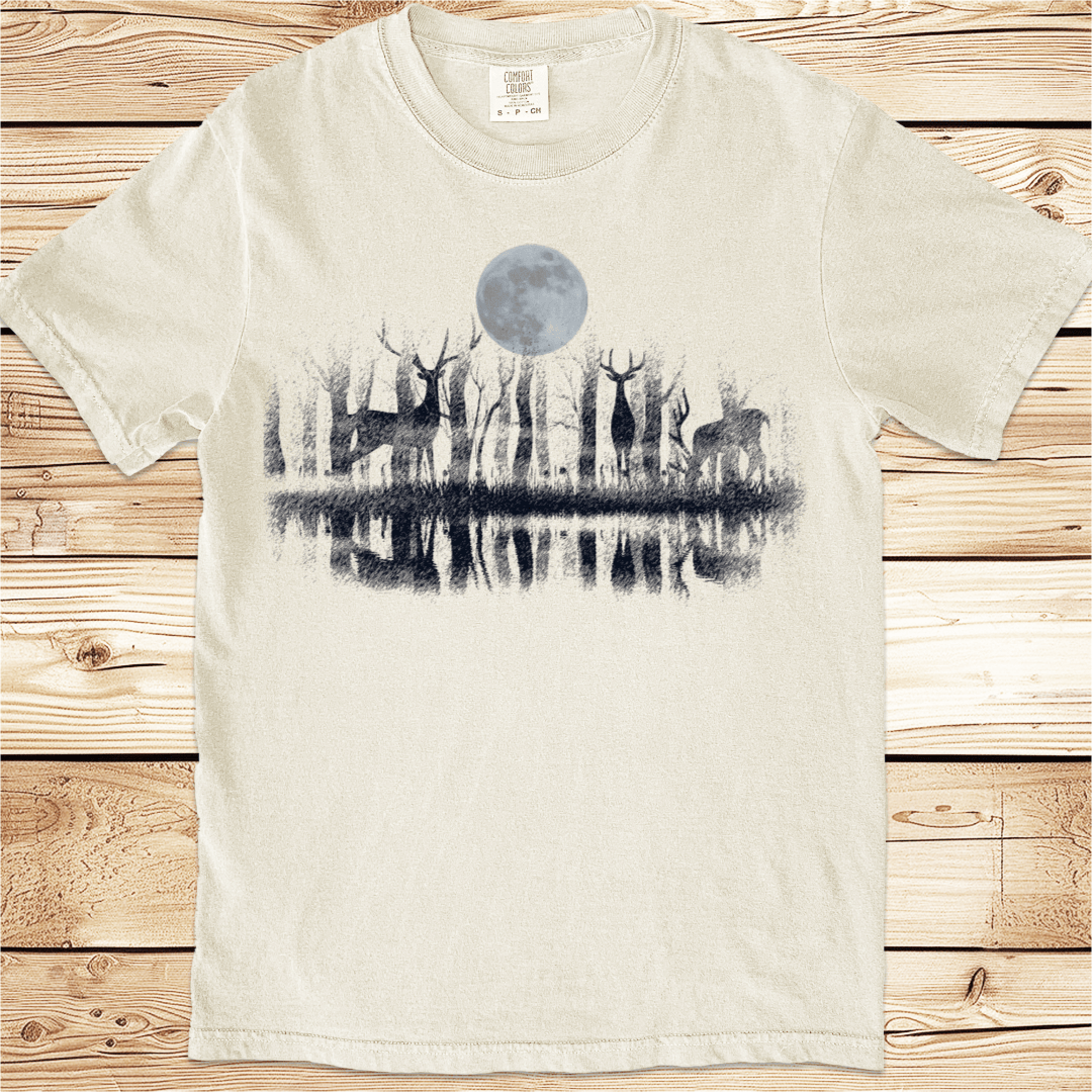 Deer At The Lake Relaxed Fit Tee - Ramblin Road