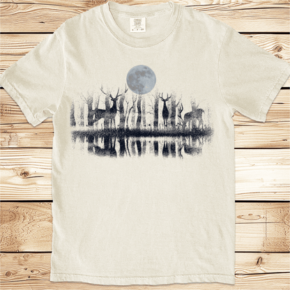 Deer At The Lake Relaxed Fit Tee - Ramblin Road