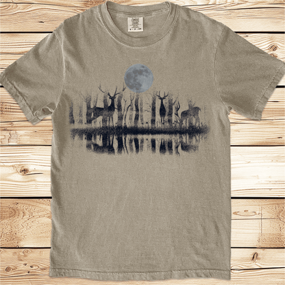 Deer At The Lake Relaxed Fit Tee - Ramblin Road