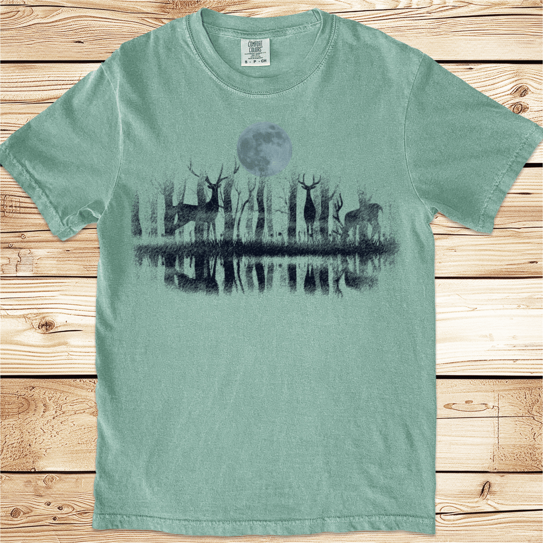 Deer At The Lake Relaxed Fit Tee - Ramblin Road