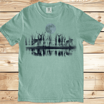 Deer At The Lake Relaxed Fit Tee - Ramblin Road