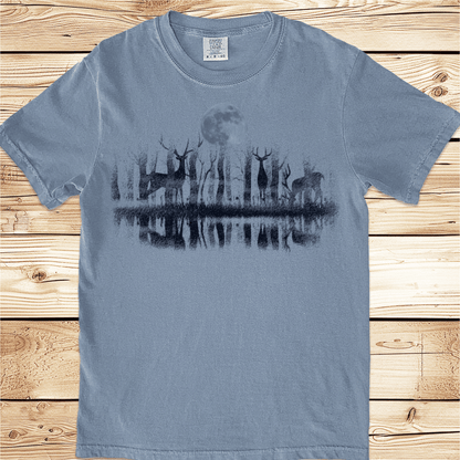 Deer At The Lake Relaxed Fit Tee - Ramblin Road