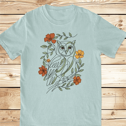 Picasso Inspired LineArt Owl Relaxed Fit Tee - Ramblin Road