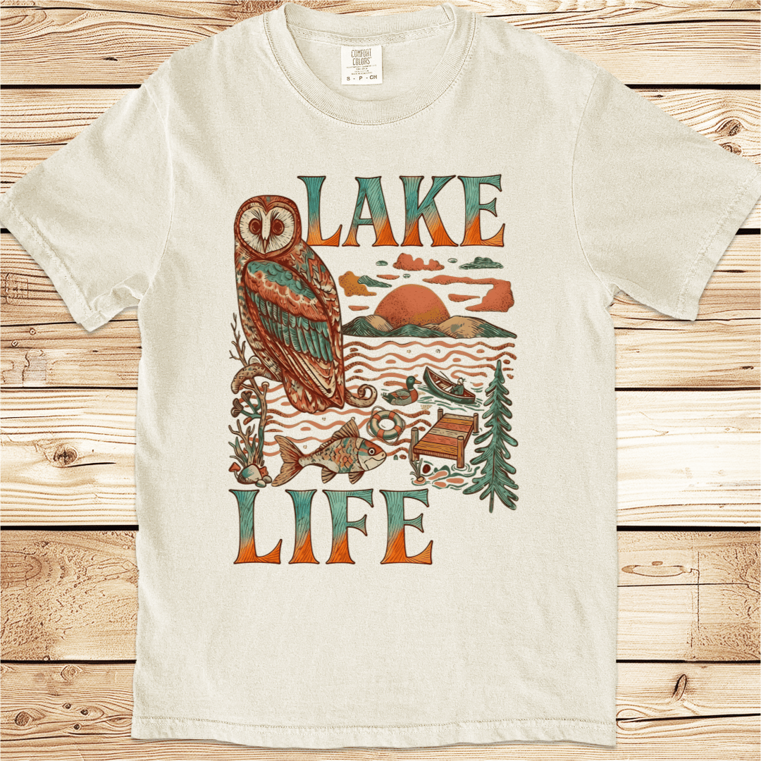 Lake Life Scene Relaxed Fit Tee - Ramblin Road