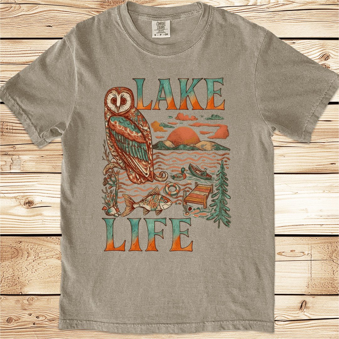 Lake Life Scene Relaxed Fit Tee - Ramblin Road