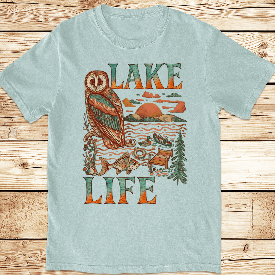 Lake Life Scene Relaxed Fit Tee - Ramblin Road