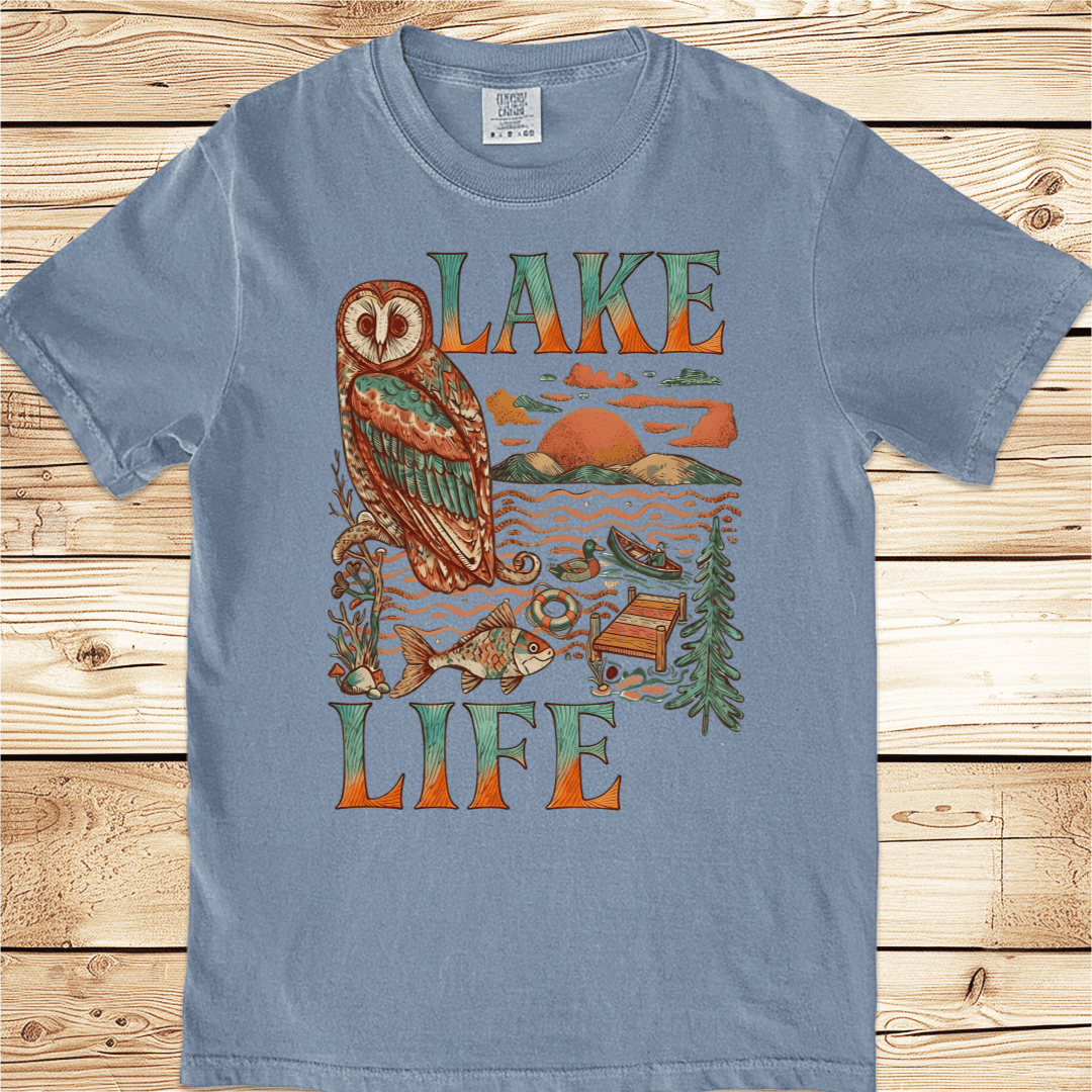 Lake Life Scene Relaxed Fit Tee - Ramblin Road