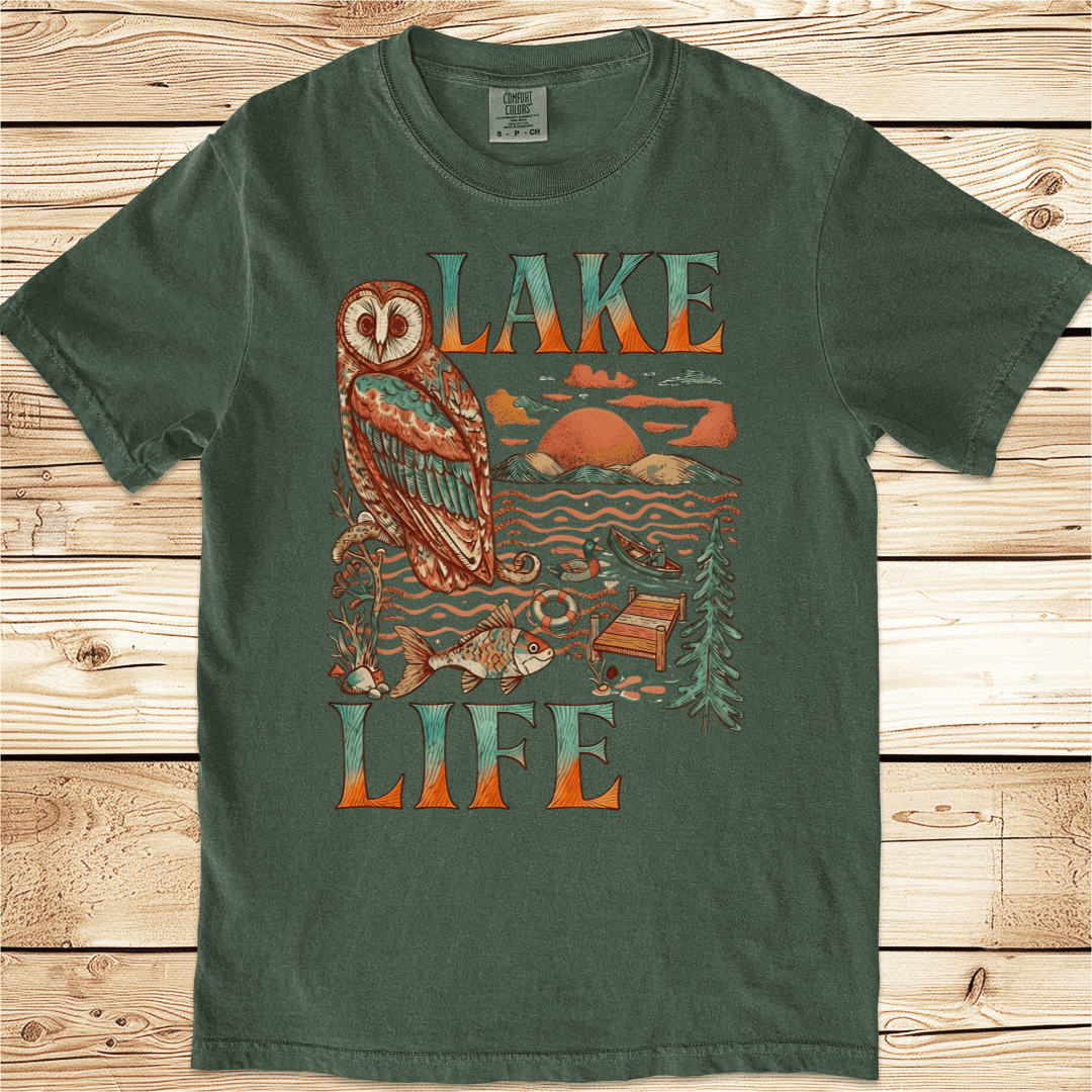 Lake Life Scene Relaxed Fit Tee - Ramblin Road
