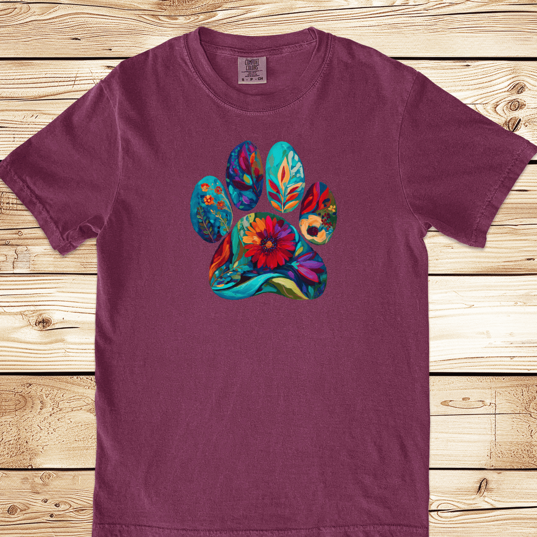 Artsy Pawprints Relaxed Fit Tee - Ramblin Road