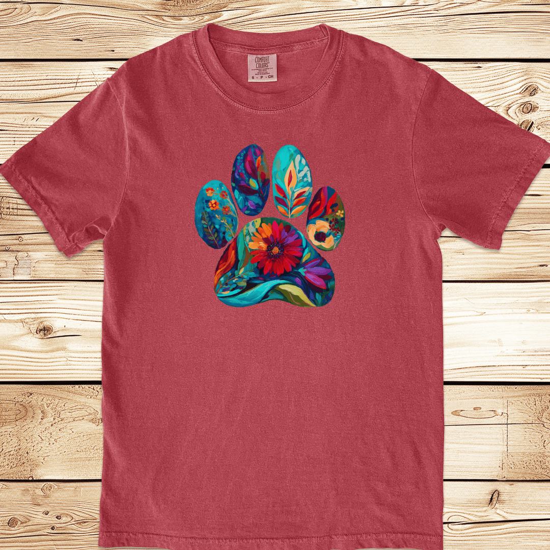 Artsy Pawprints Relaxed Fit Tee - Ramblin Road