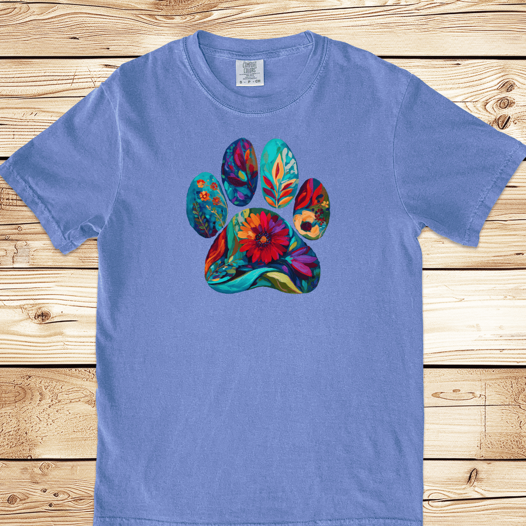 Artsy Pawprints Relaxed Fit Tee - Ramblin Road