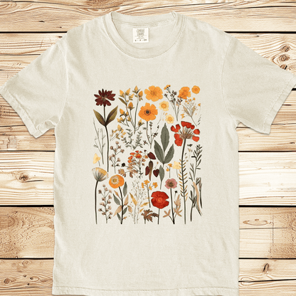 Vintage Pressed Flowers Relaxed Fit Tee - Ramblin Road