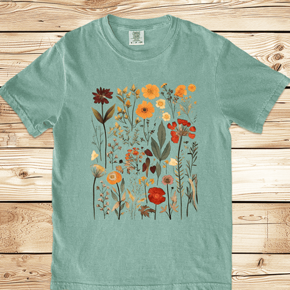 Vintage Pressed Flowers Relaxed Fit Tee - Ramblin Road