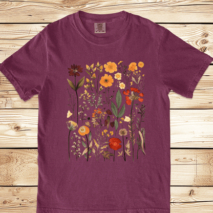 Vintage Pressed Flowers Relaxed Fit Tee - Ramblin Road