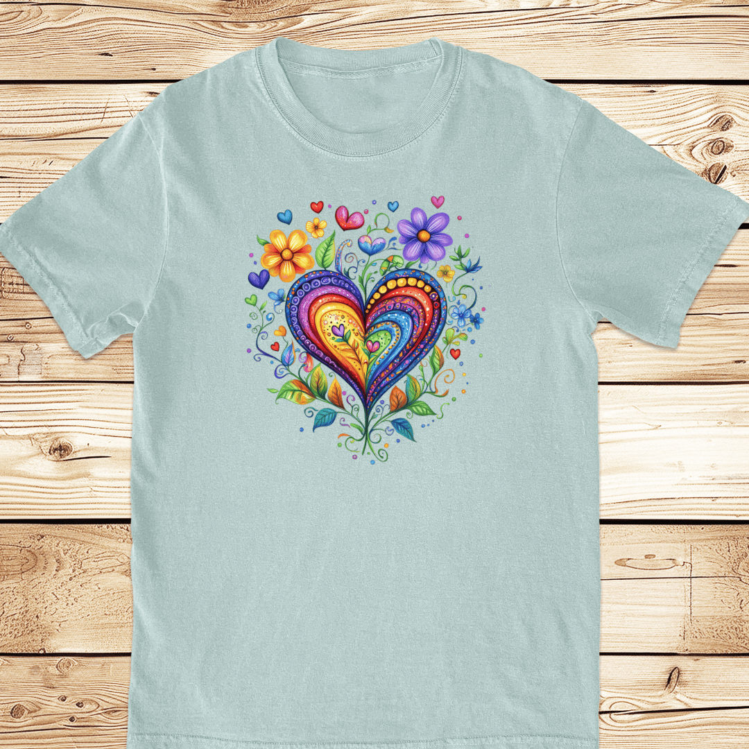 Folk Art Heart Relaxed Fit Tee - Ramblin Road