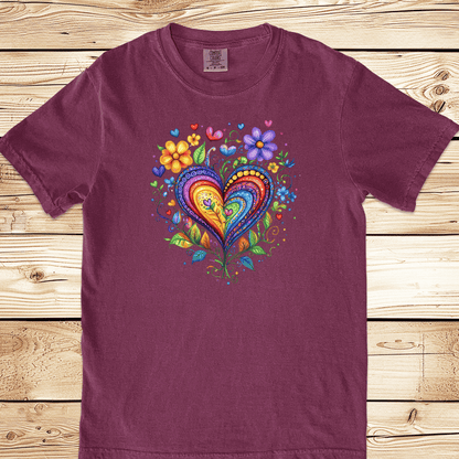 Folk Art Heart Relaxed Fit Tee - Ramblin Road