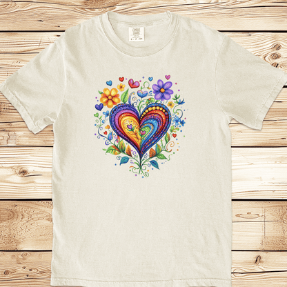 Folk Art Heart Relaxed Fit Tee - Ramblin Road