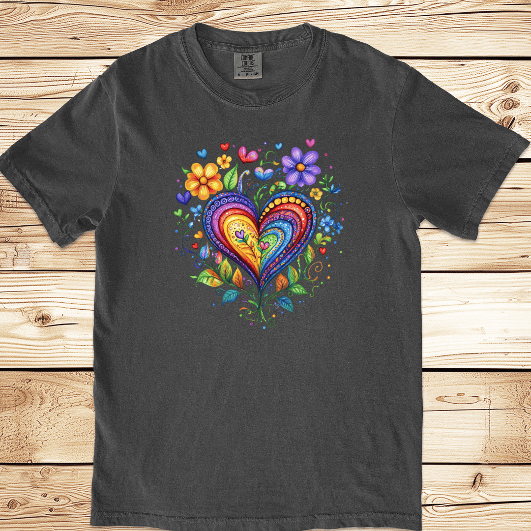 Folk Art Heart Relaxed Fit Tee - Ramblin Road