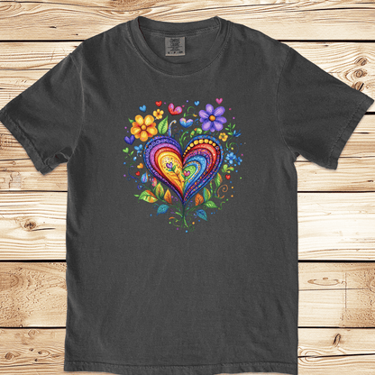 Folk Art Heart Relaxed Fit Tee - Ramblin Road