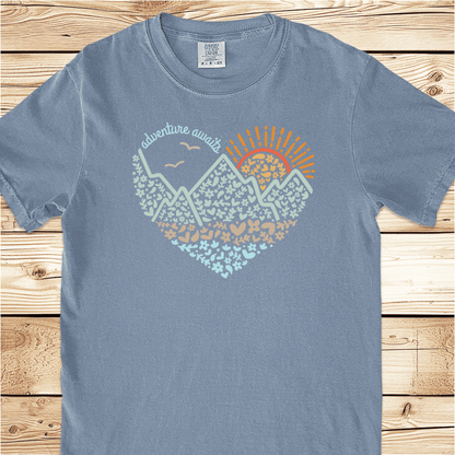 Adventure Awaits Heart Relaxed Fit Tee - Ramblin Road