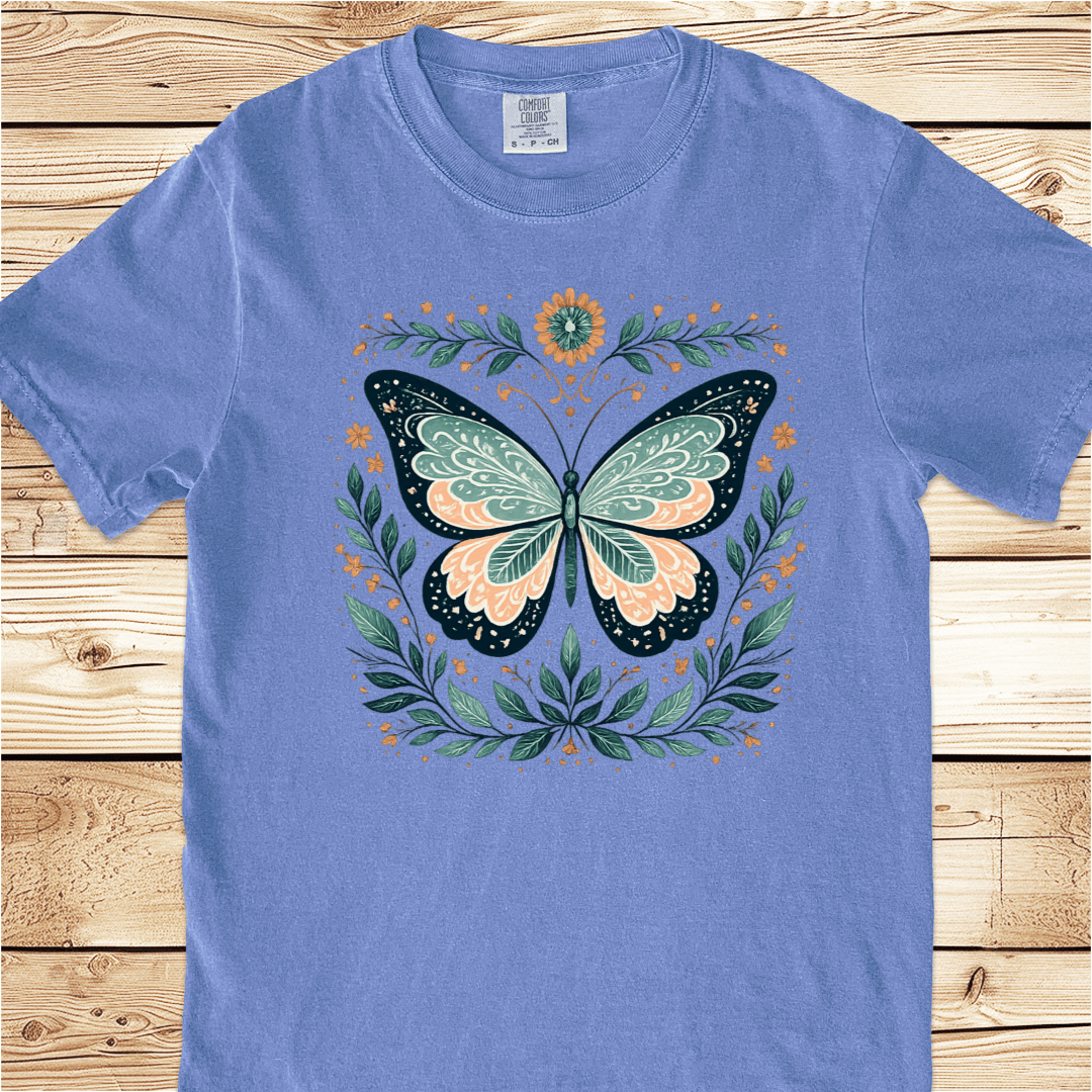 Butterfly in Full Bloom Relaxed Fit Tee - Ramblin Road