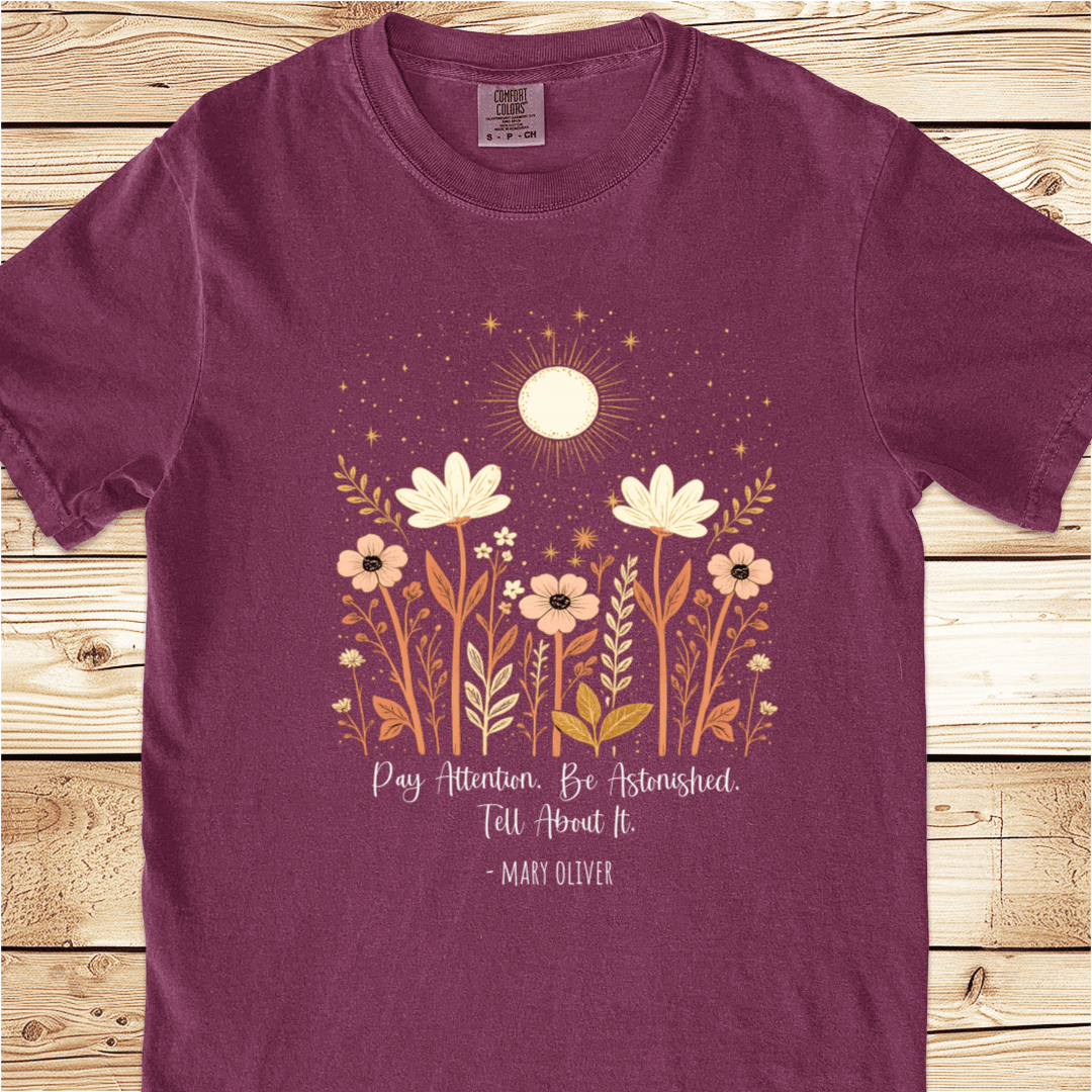 Instructions For A Life Mary Oliver Relaxed Fit Tee - Ramblin Road