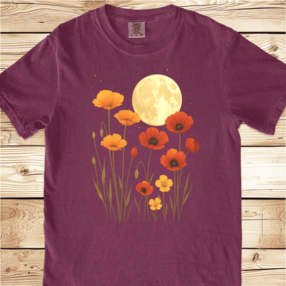 Poppies In The Moonlight Relaxed Fit Tee - Ramblin Road
