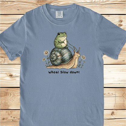 Too Fast For Me Frog and Snail Relaxed Fit Tee - Ramblin Road