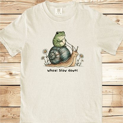 Too Fast For Me Frog and Snail Relaxed Fit Tee - Ramblin Road