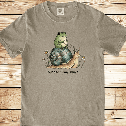 Too Fast For Me Frog and Snail Relaxed Fit Tee - Ramblin Road