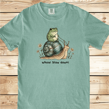 Too Fast For Me Frog and Snail Relaxed Fit Tee - Ramblin Road