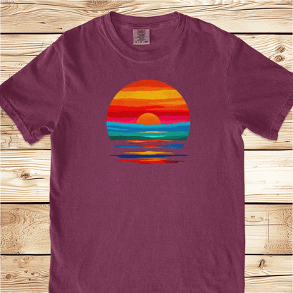 Rainbow Sunset Relaxed Fit Tee - Ramblin Road