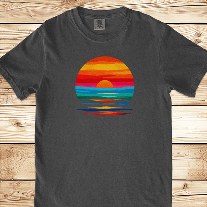 Rainbow Sunset Relaxed Fit Tee - Ramblin Road