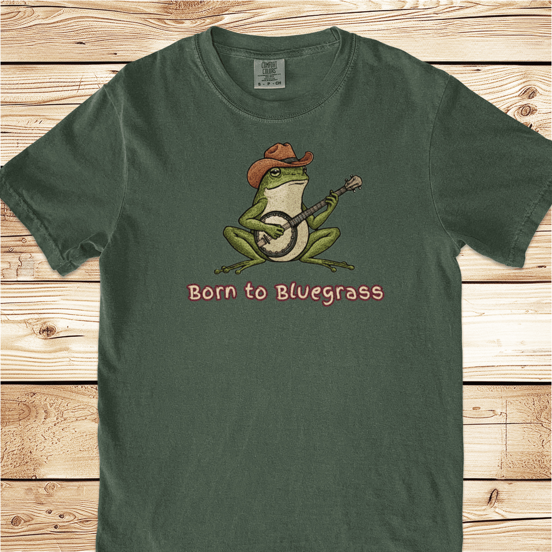 Bluegrass Frog and Banjo Relaxed Fit Tee - Ramblin Road